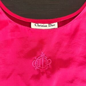 Christian Dior Pink Satin Top